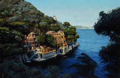 Villa, Portofino, vom Hotel Picolo, Ligurien, 1998